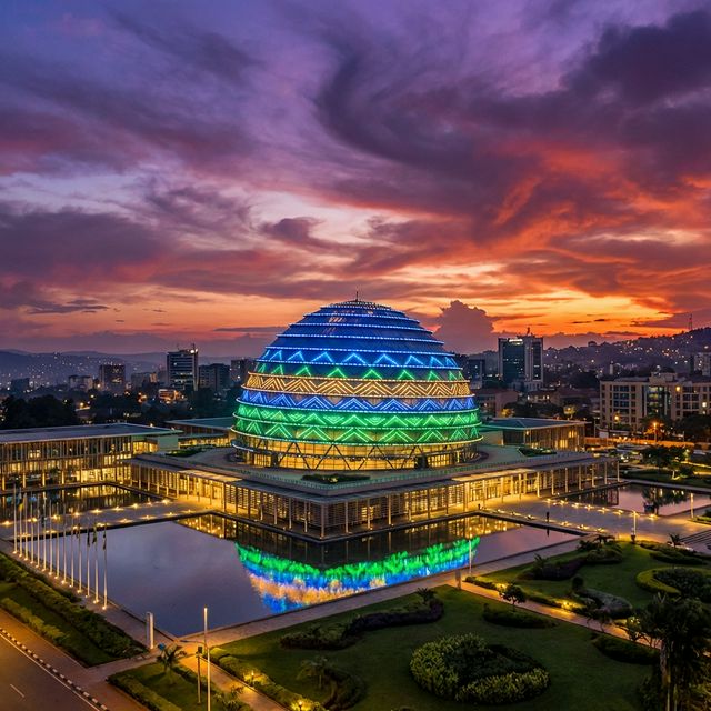 Kigali Convention Centre at Dusk